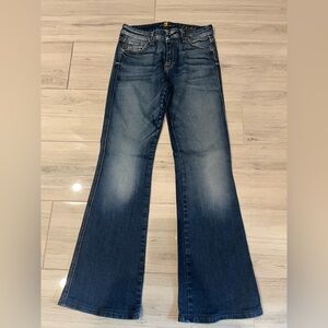 7 For All Mankind Dark Blue Flare Jeans A Pocket